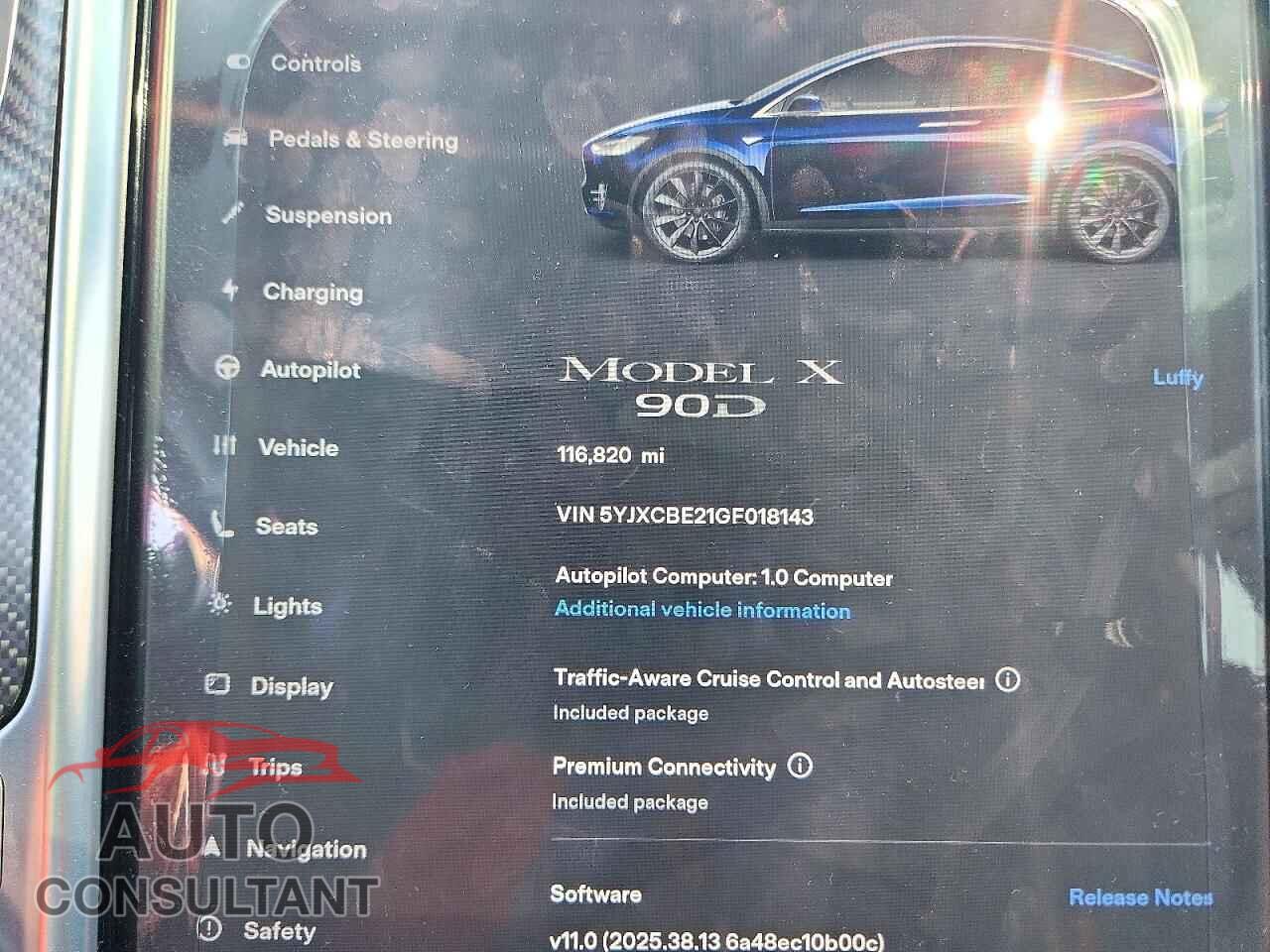 TESLA MODEL X 2016 - 5YJXCBE21GF018143