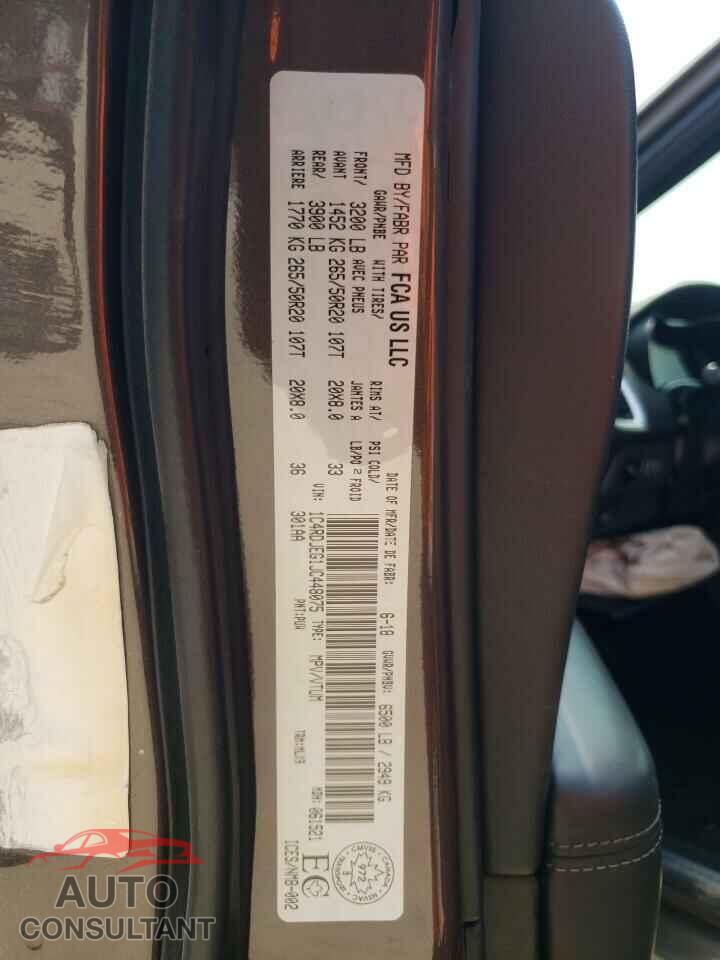 DODGE DURANGO 2018 - 1C4RDJEG1JC448075