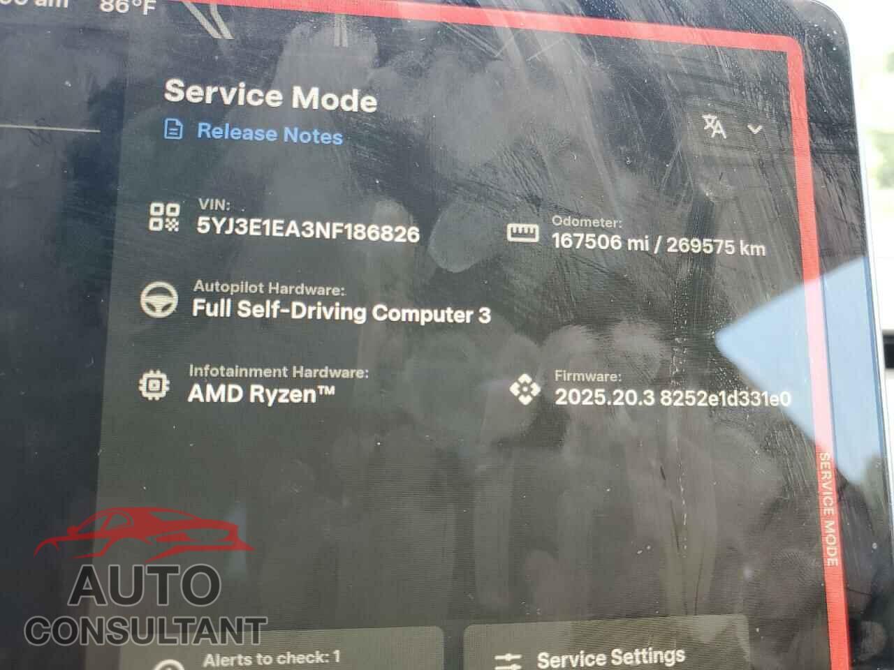 TESLA MODEL 3 2022 - 5YJ3E1EA3NF186826