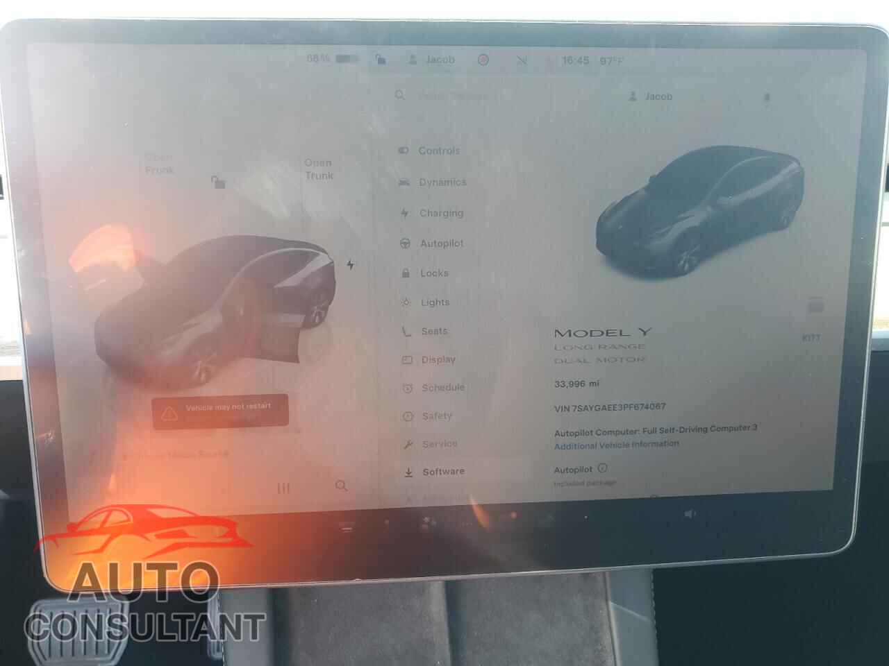 TESLA MODEL Y 2023 - 7SAYGAEE3PF674067