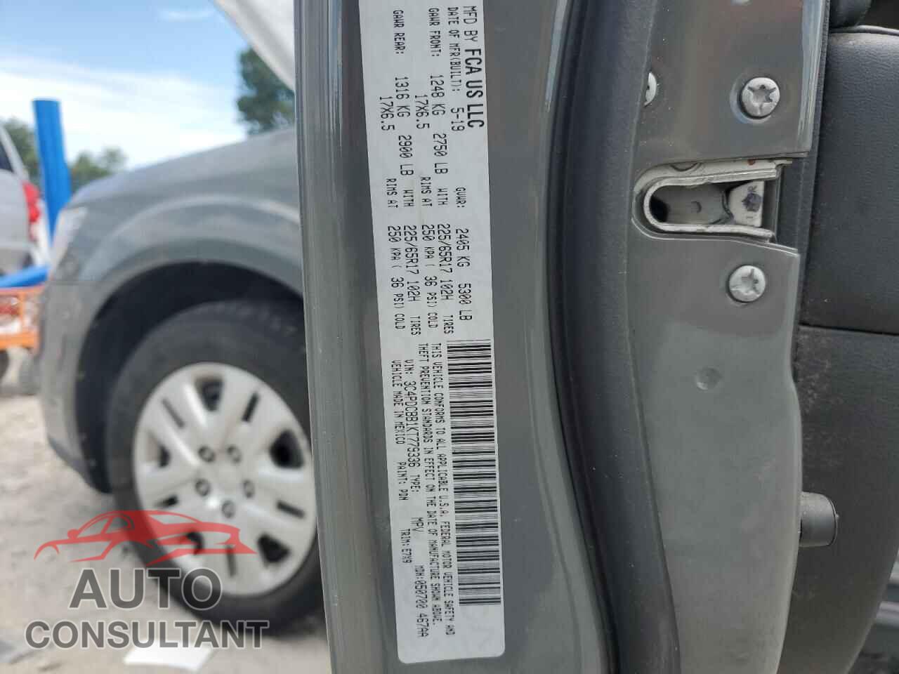 DODGE JOURNEY 2019 - 3C4PDCBB1KT779336