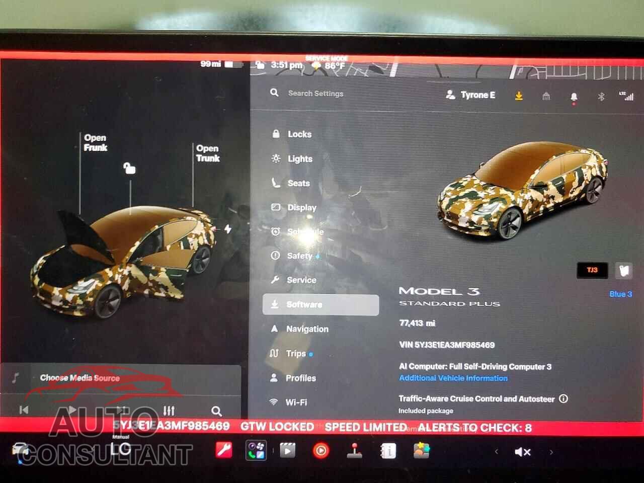 TESLA MODEL 3 2021 - 5YJ3E1EA3MF985469