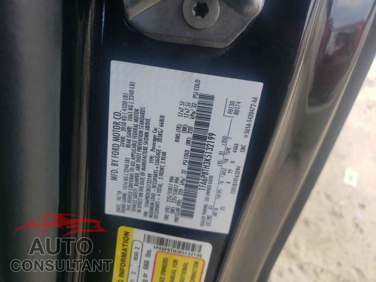 FORD ALL Models 2019 - 1FA6P8TH3K5132199