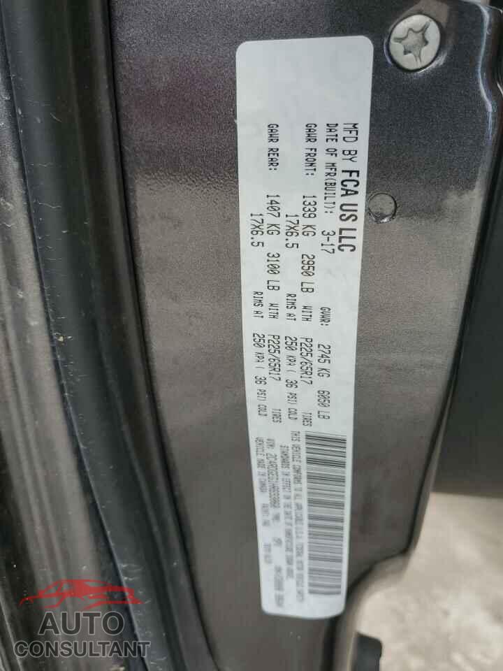 DODGE CARAVAN 2017 - 2C4RDGEG1HR693060