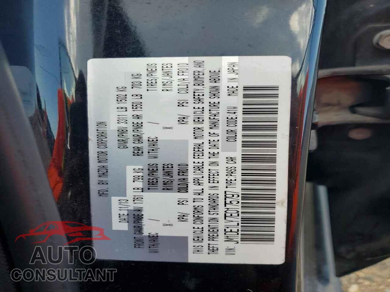 MAZDA 2 2014 - JM1DE1LY7E0175797