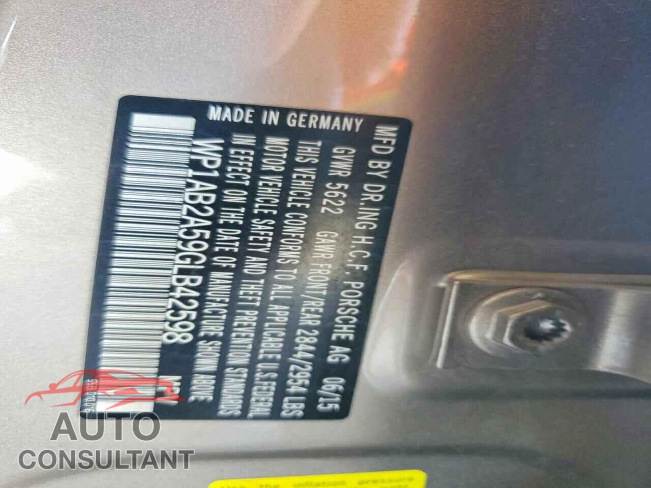 PORSCHE MACAN 2016 - WP1AB2A59GLB42598