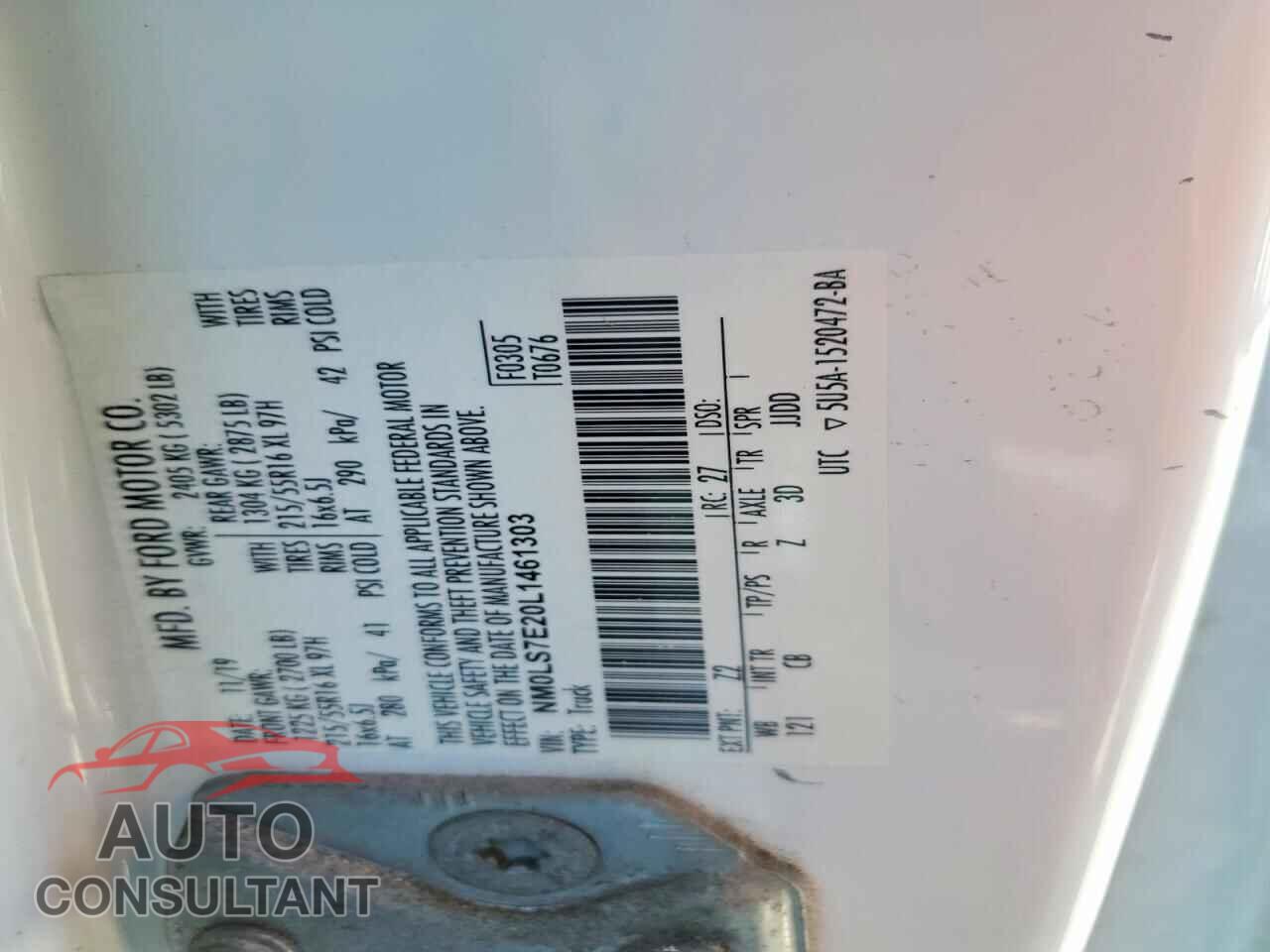 FORD TRANSIT 2020 - NM0LS7E20L1461303
