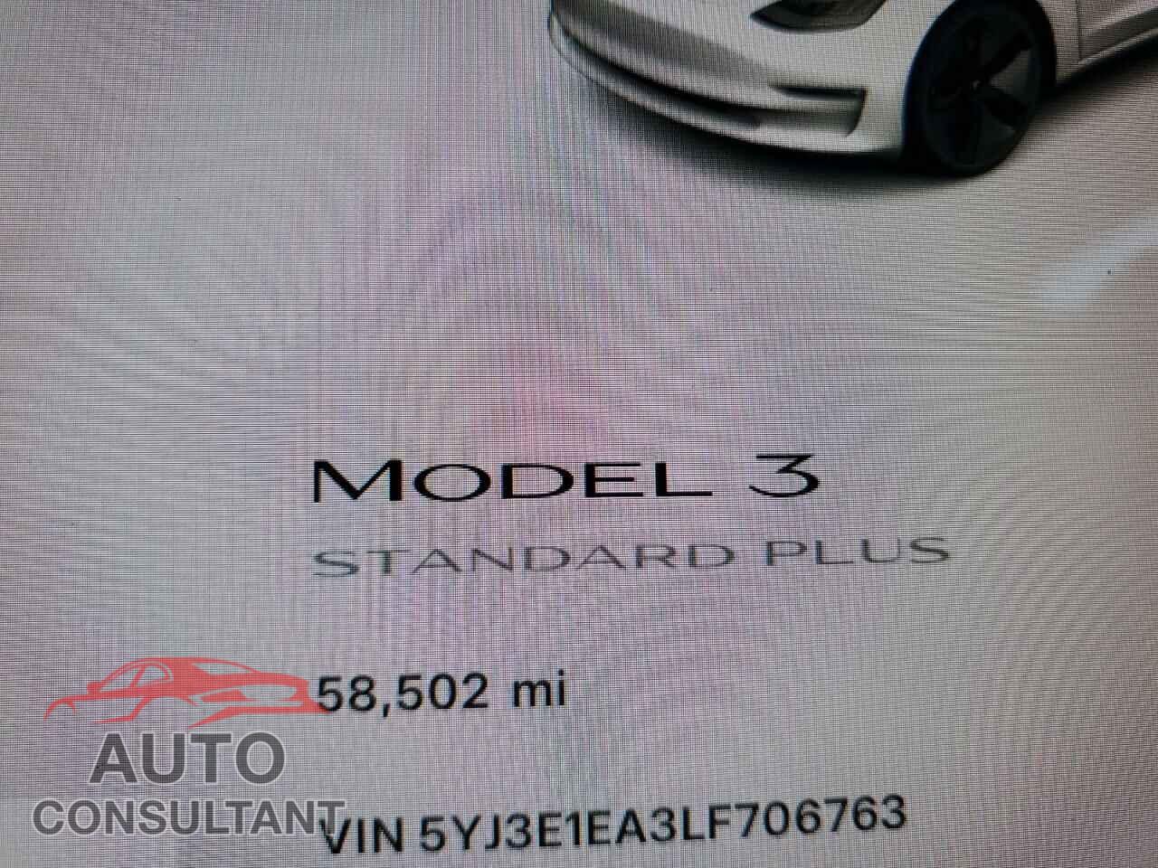 TESLA MODEL 3 2020 - 5YJ3E1EA3LF706763