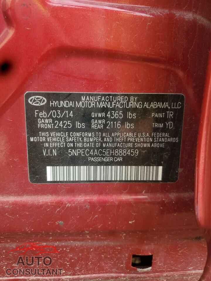 HYUNDAI SONATA 2014 - 5NPEC4AC5EH888459
