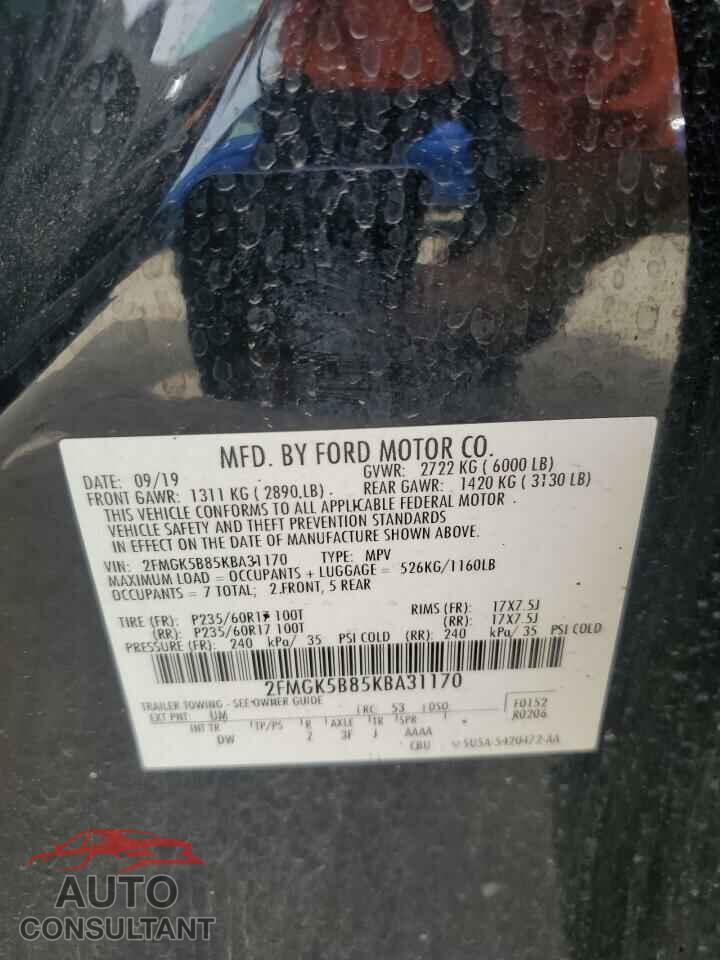FORD FLEX 2019 - 2FMGK5B85KBA31170