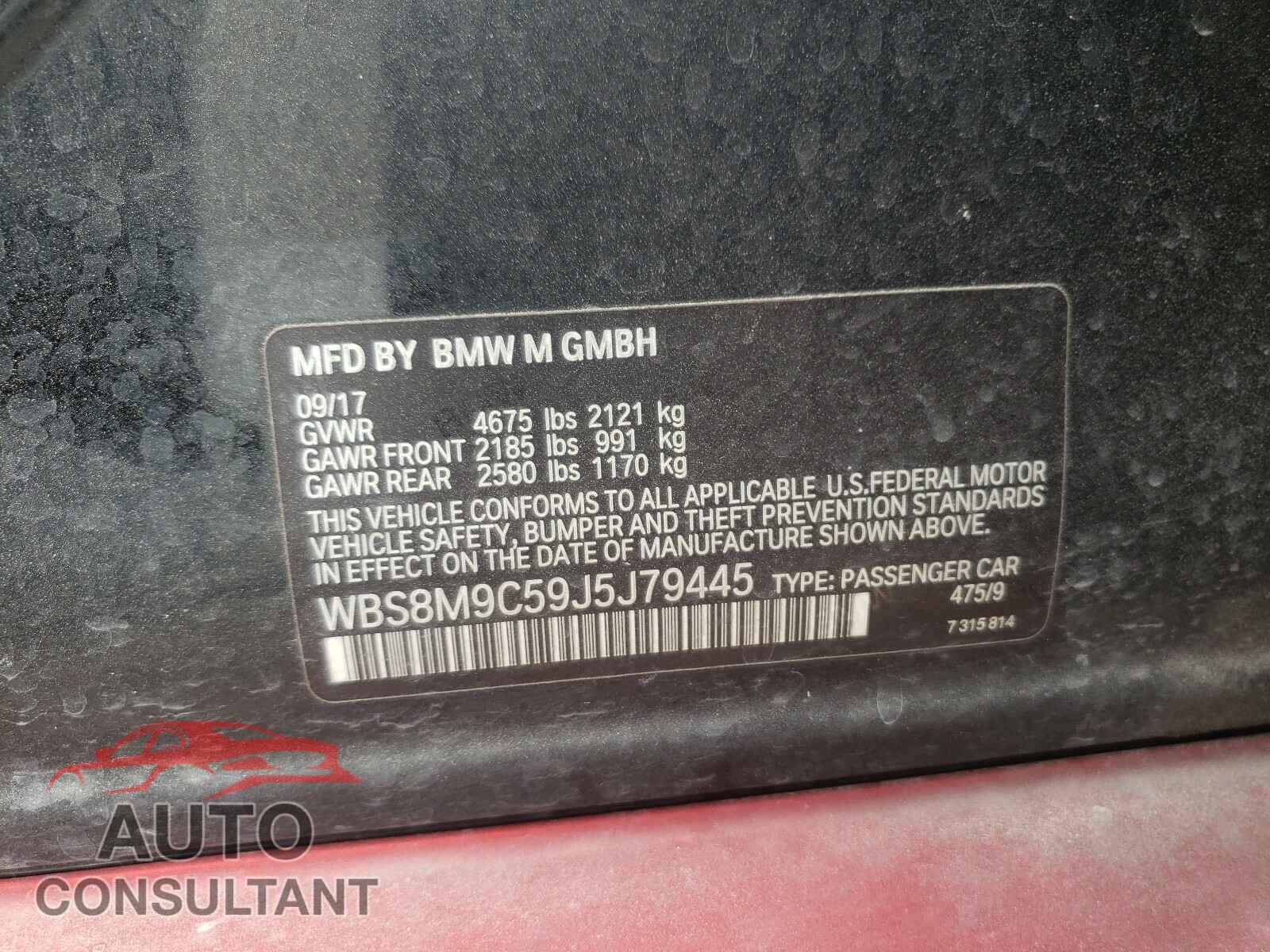 BMW M3 2018 - WBS8M9C59J5J79445