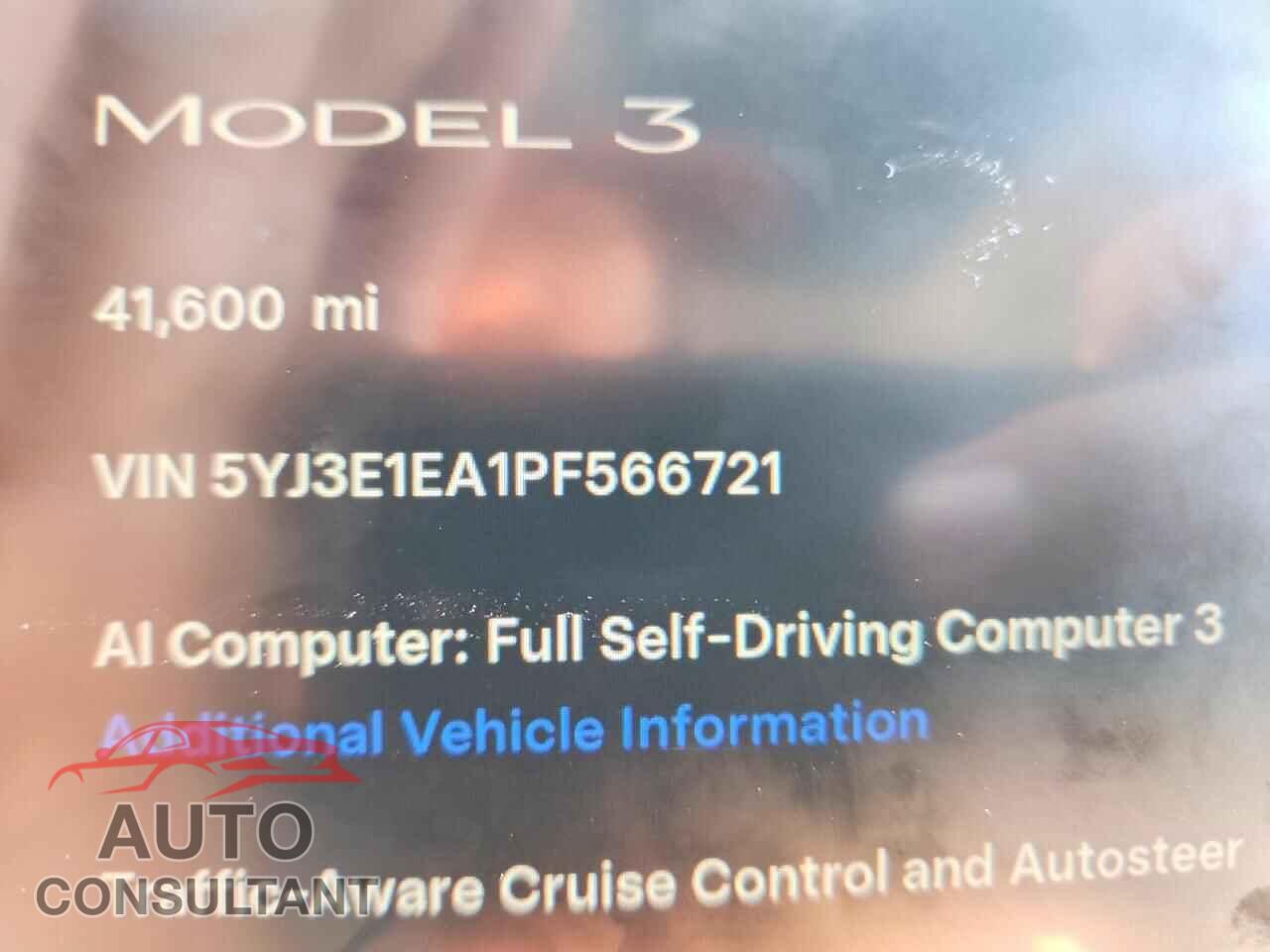 TESLA MODEL 3 2023 - 5YJ3E1EA1PF566721