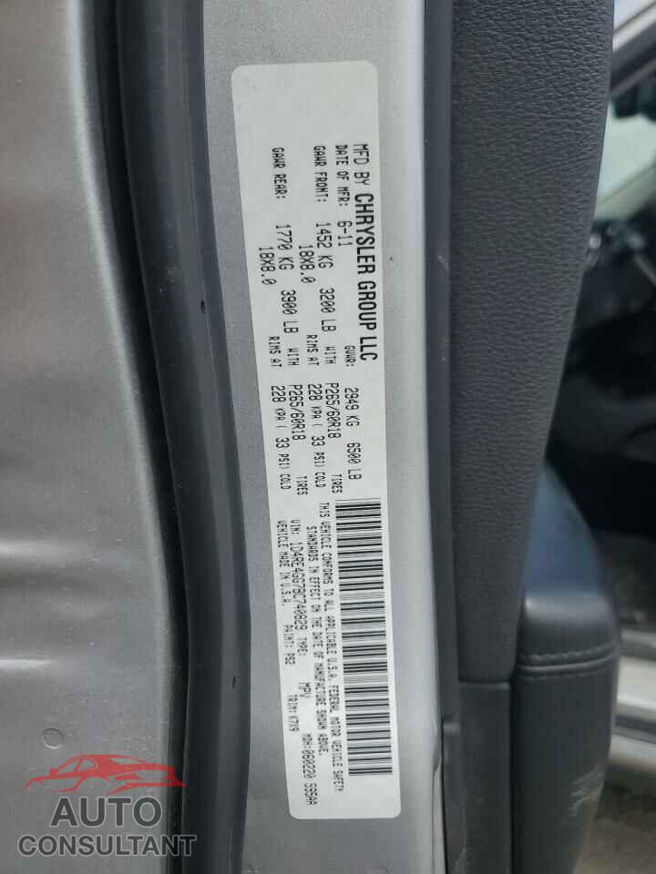 DODGE DURANGO 2011 - 1D4RE4GG7BC740829