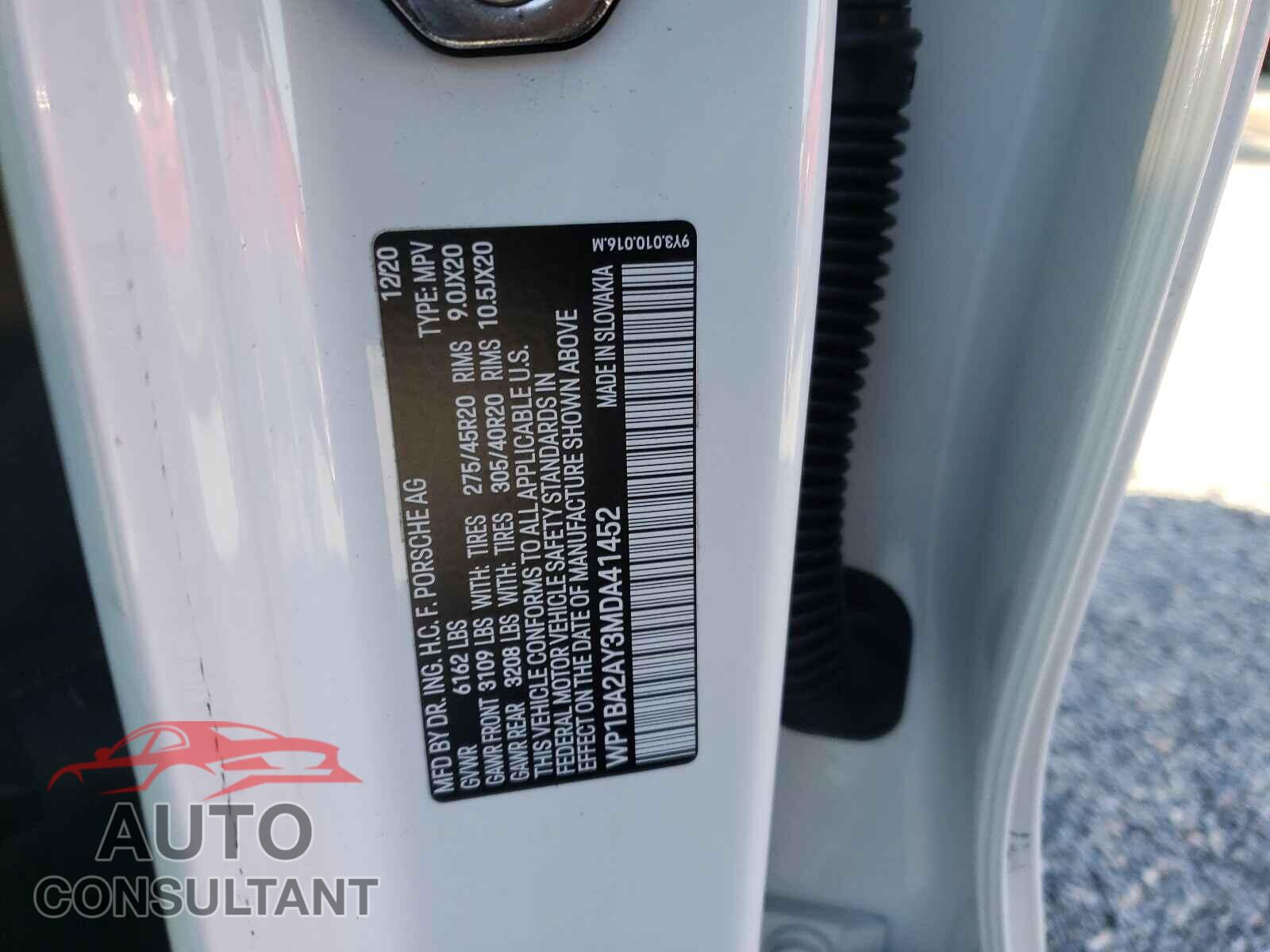 PORSCHE CAYENNE 2021 - WP1BA2AY3MDA41452