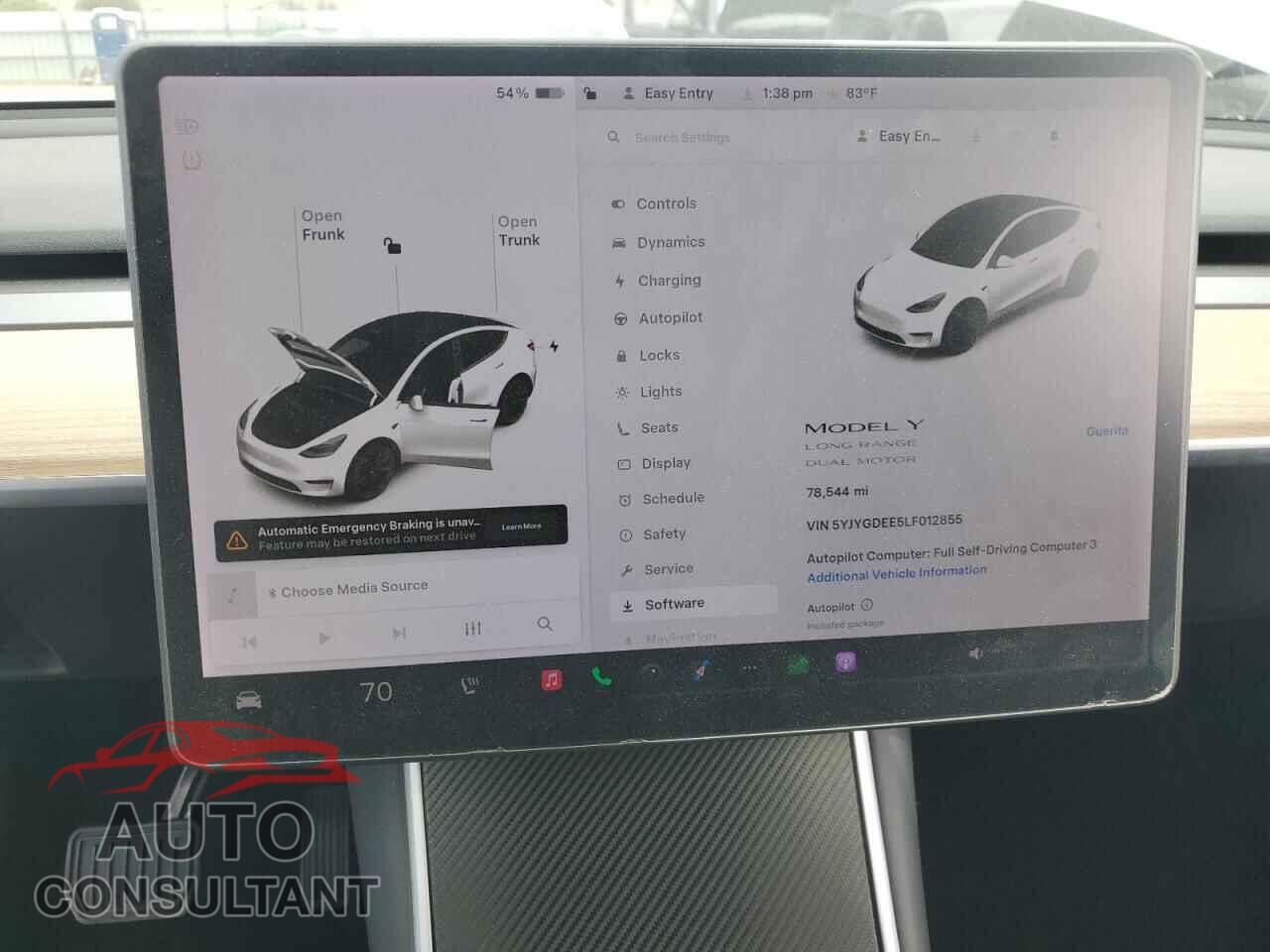 TESLA MODEL Y 2020 - 5YJYGDEE5LF012855
