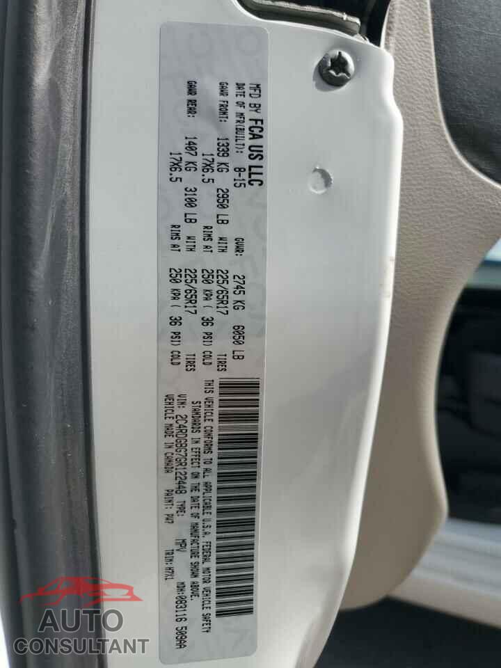 DODGE CARAVAN 2016 - 2C4RDGBG7GR122448