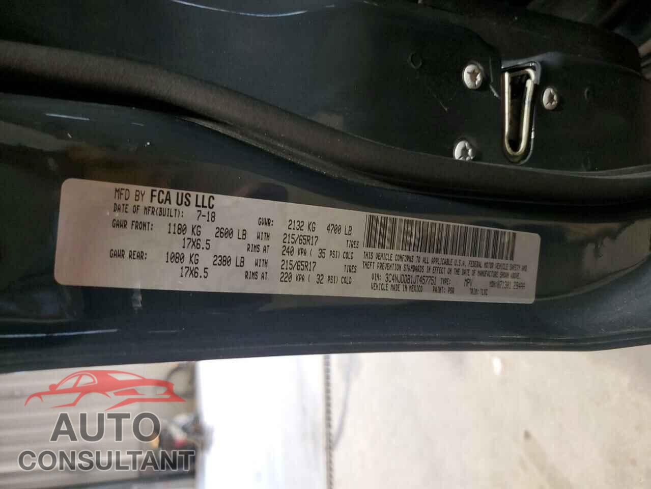 JEEP COMPASS 2018 - 3C4NJDDB1JT457751