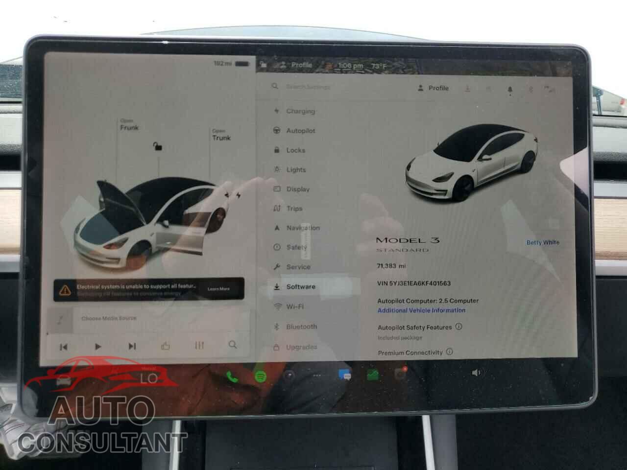 TESLA MODEL 3 2019 - 5YJ3E1EA6KF401563