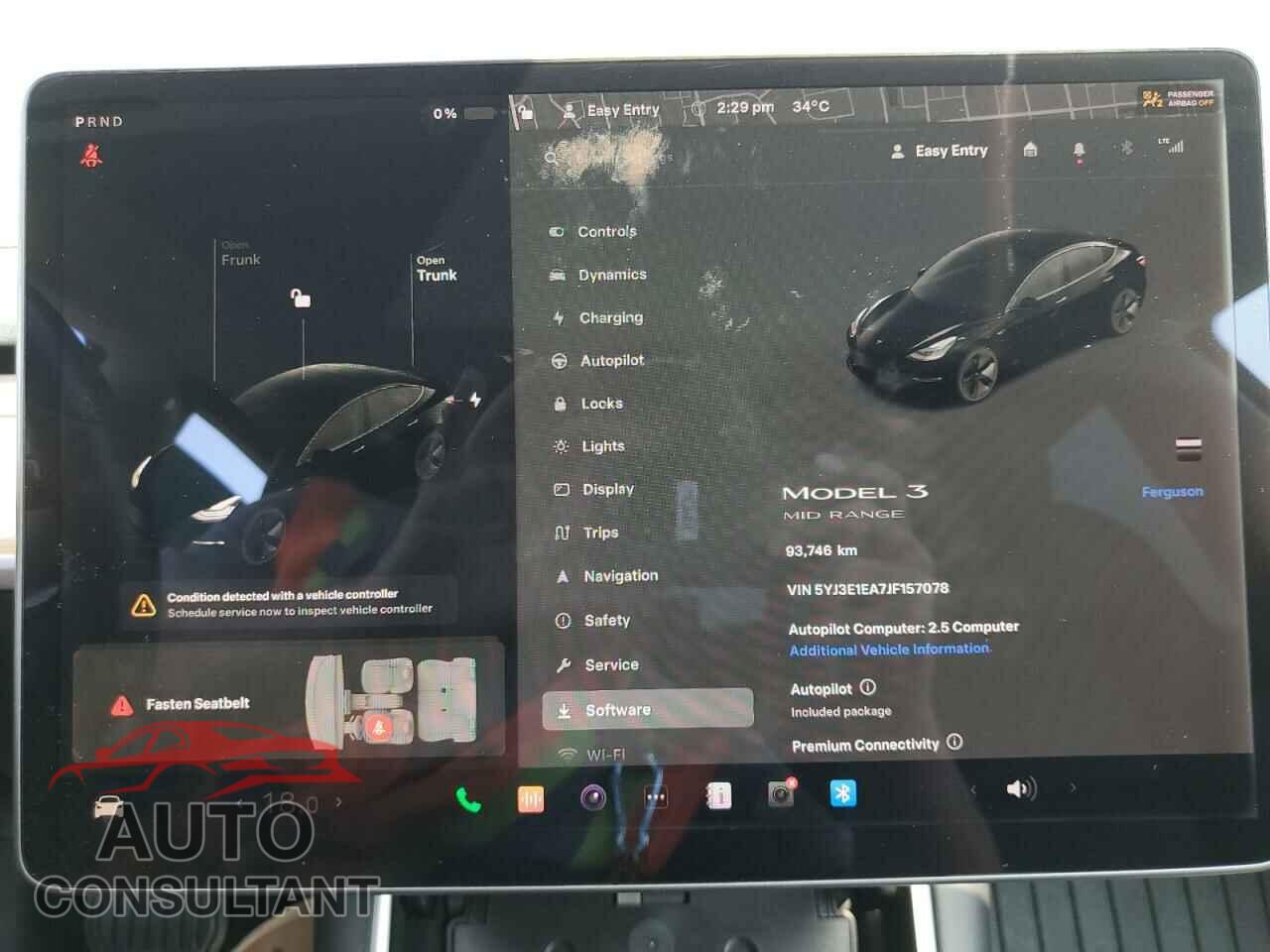 TESLA MODEL 3 2018 - 5YJ3E1EA7JF157078