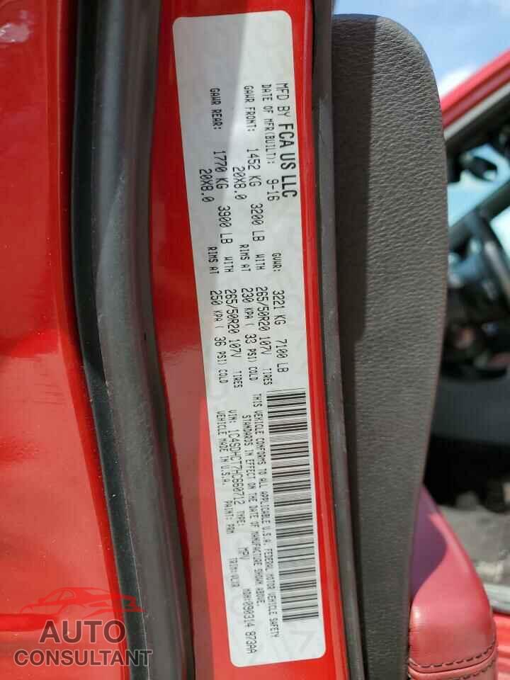 DODGE DURANGO 2017 - 1C4SDHCT7HC660712