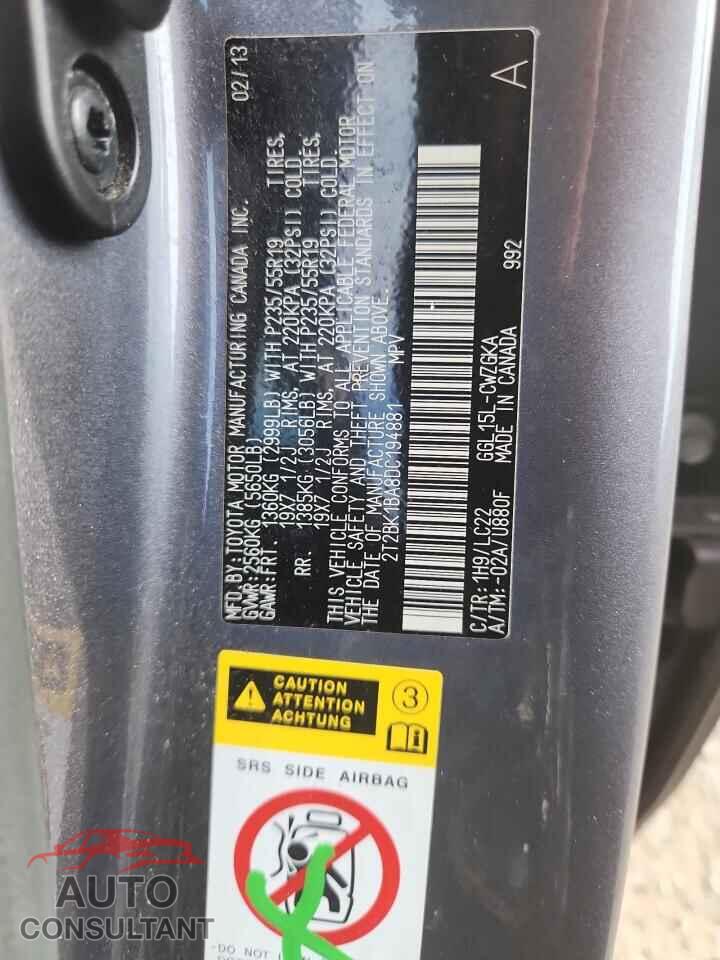 LEXUS RX350 2013 - 2T2BK1BA8DC194881
