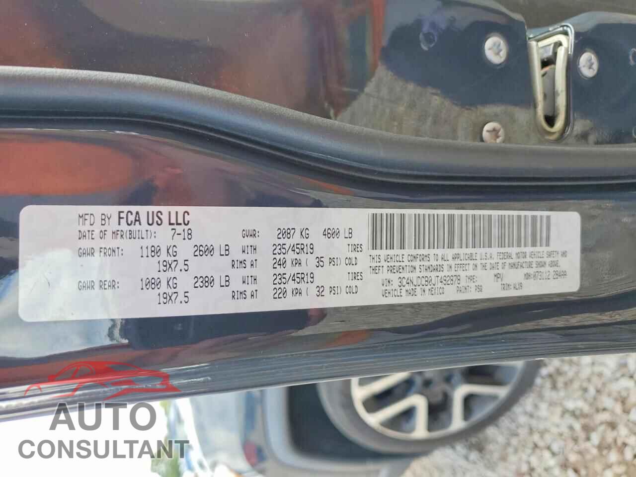 JEEP COMPASS 2018 - 3C4NJDCB0JT492878