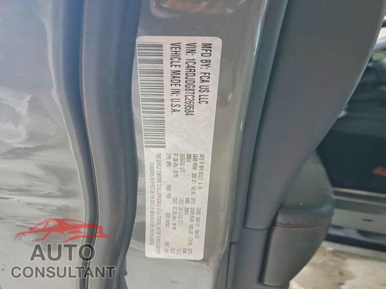 DODGE DURANGO 2026 - 1C4RDJDG8TC269584