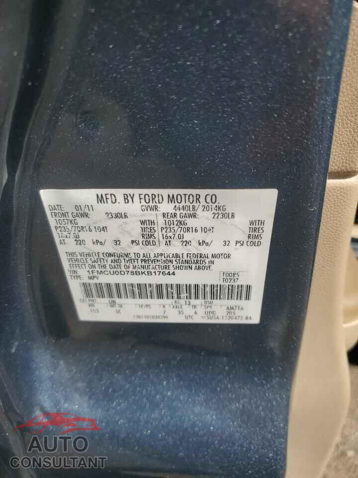 FORD ESCAPE 2011 - 1FMCU0D78BKB17644