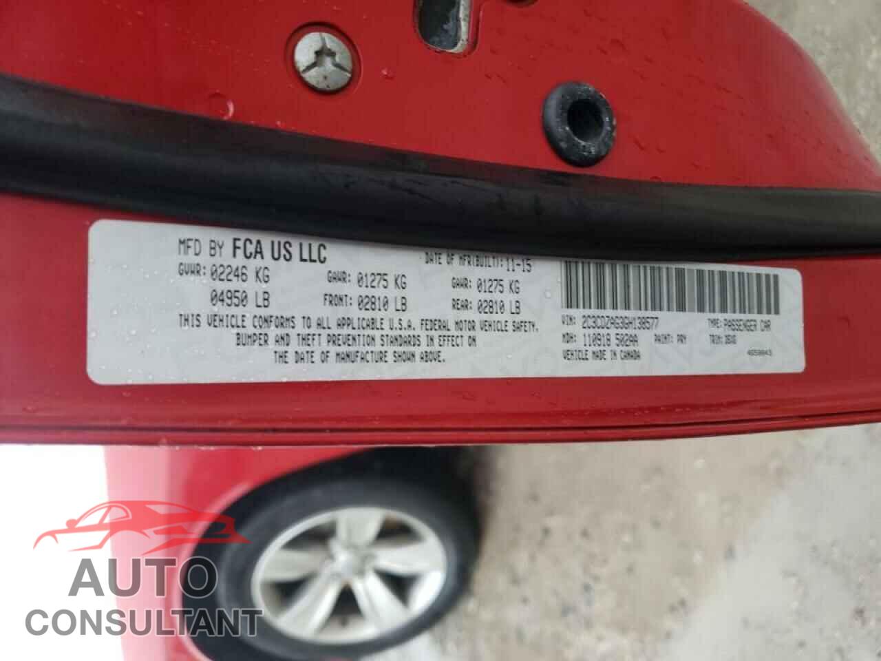 DODGE CHALLENGER 2016 - 2C3CDZAG3GH138577