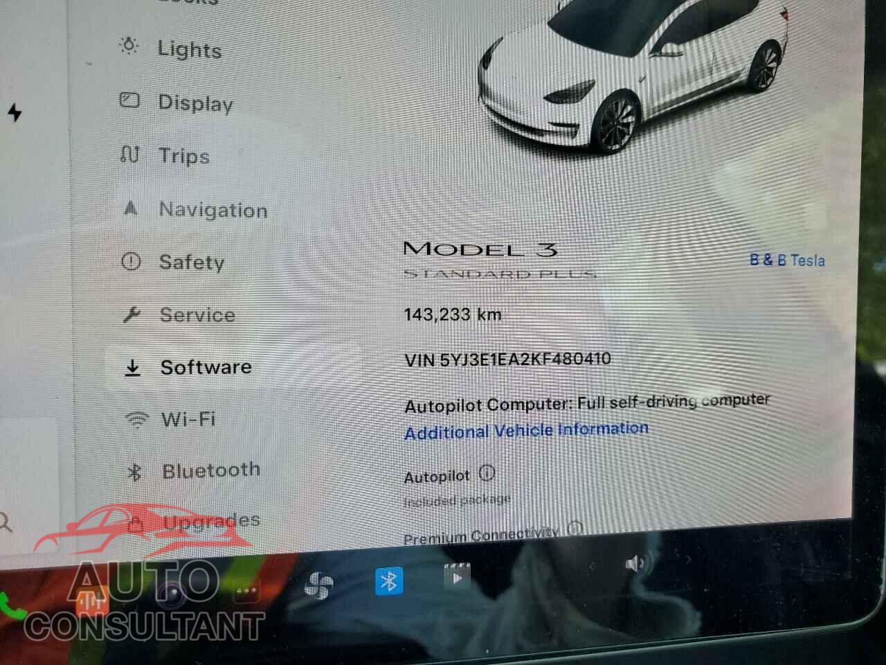 TESLA MODEL 3 2019 - 5YJ3E1EA2KF480410