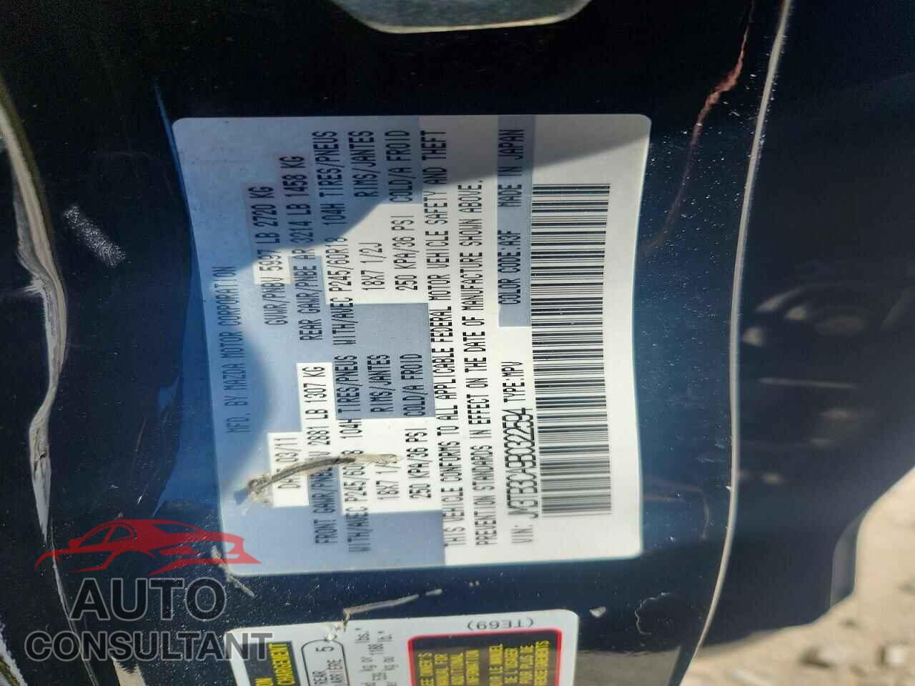 MAZDA CX-9 2011 - JM3TB3CA9B0322594