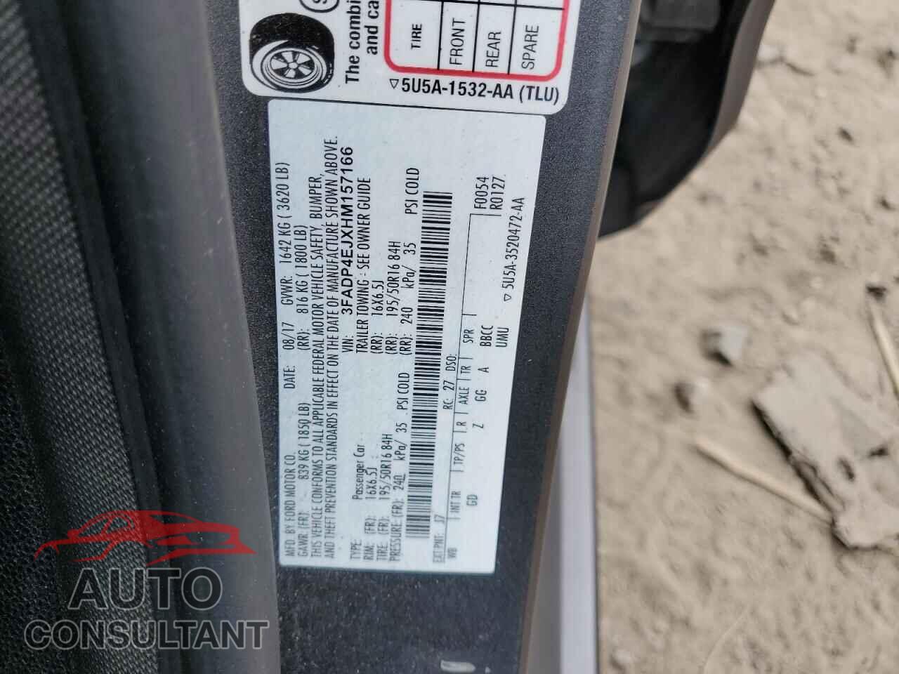 FORD FIESTA 2017 - 3FADP4EJXHM157166