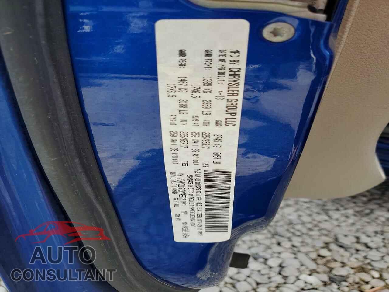 DODGE CARAVAN 2013 - 2C4RDGCG1DR746272