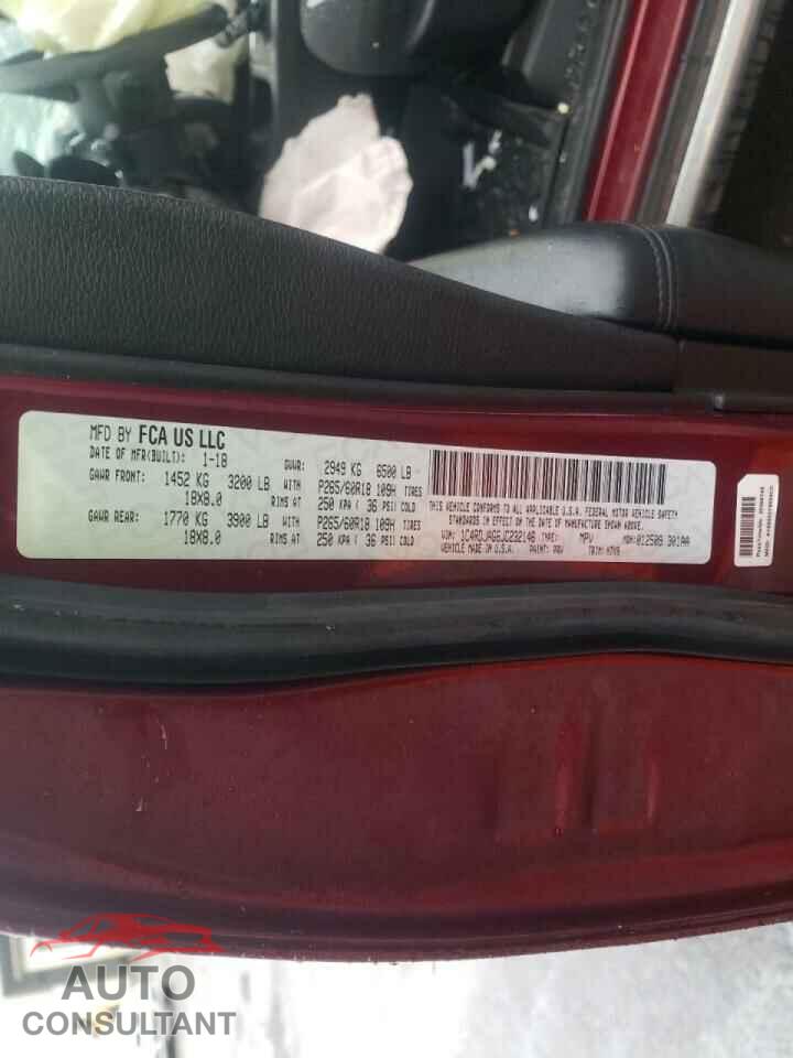 DODGE DURANGO 2018 - 1C4RDJAG6JC232146