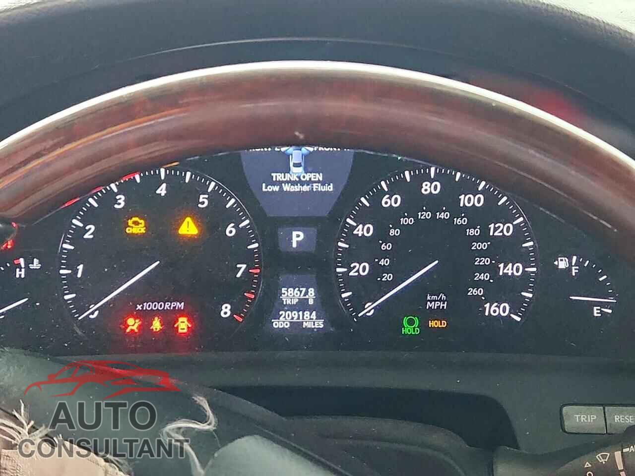 LEXUS LS460 2009 - JTHBL46F895085249