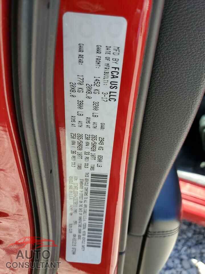 DODGE DURANGO 2017 - 1C4RDJDG4HC823811