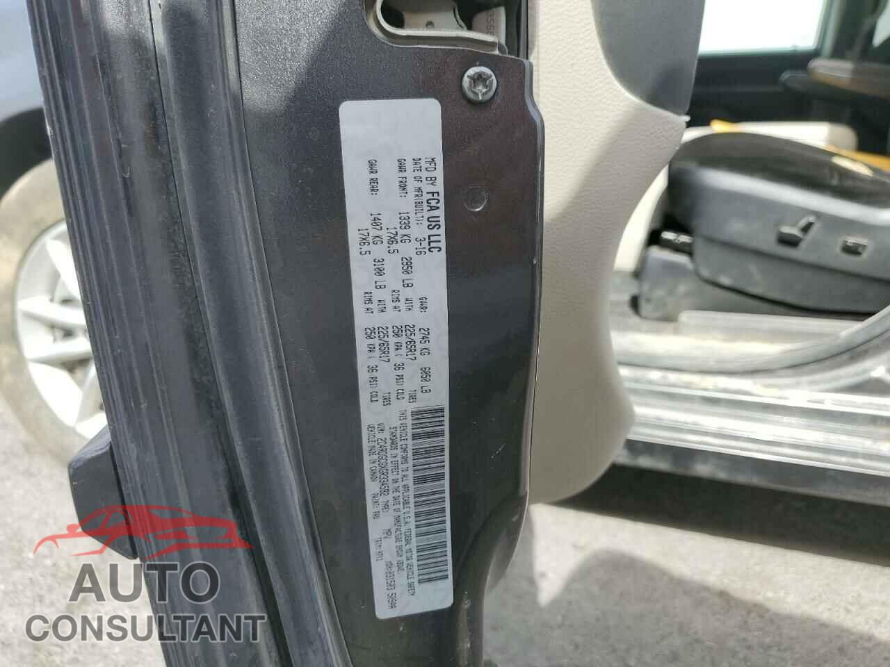 DODGE CARAVAN 2016 - 2C4RDGCGXGR334582