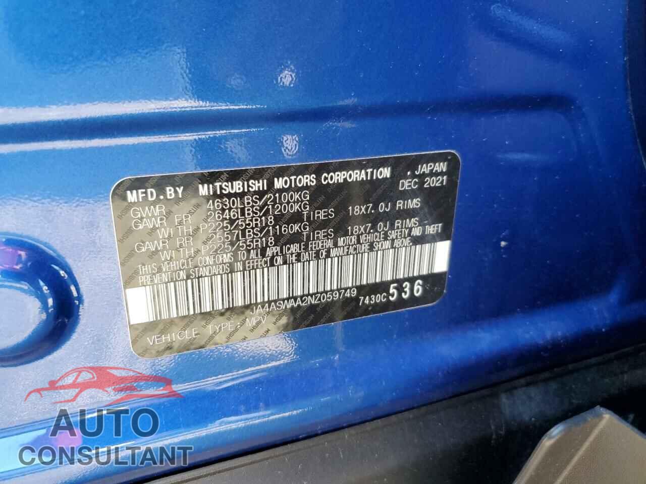 MITSUBISHI ECLIPSE 2022 - JA4ASWAA2NZ059749