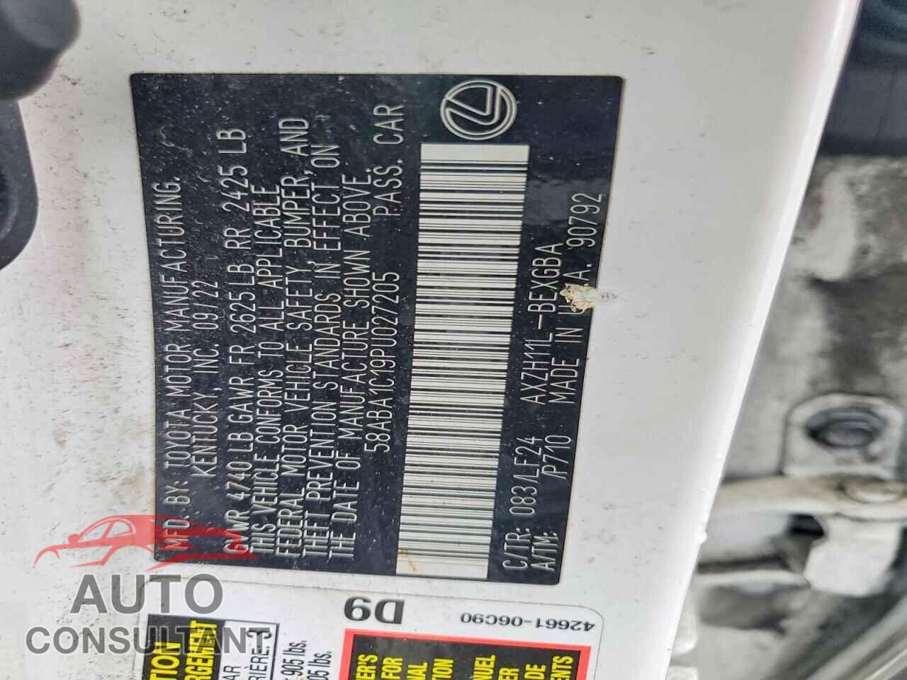 LEXUS ES 300H F 2023 - 58ABA1C19PU027205
