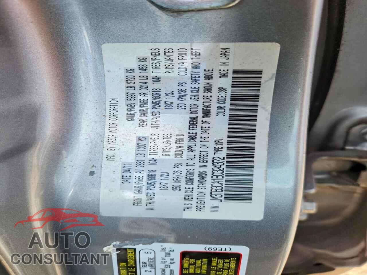 MAZDA CX-9 2011 - JM3TB3CA1B0324372