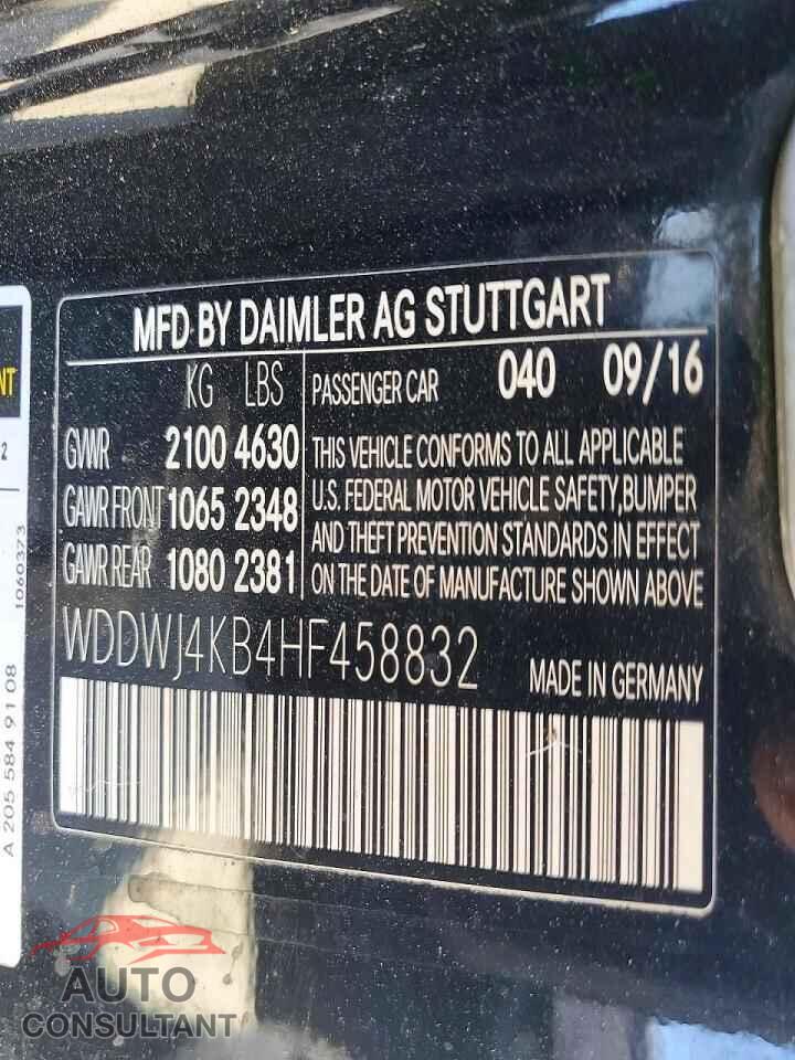 MERCEDES-BENZ C-CLASS 2017 - WDDWJ4KB4HF458832