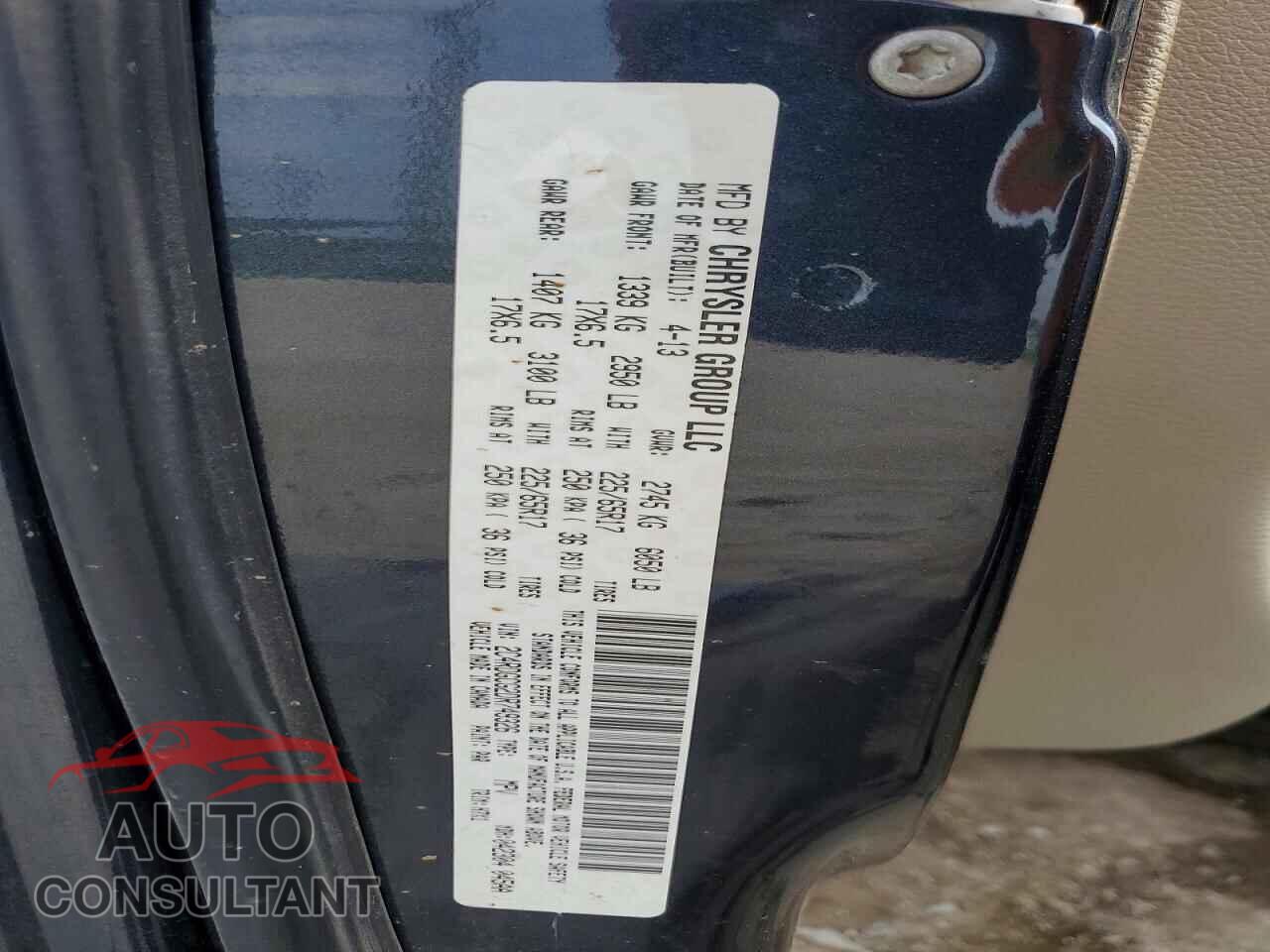 DODGE CARAVAN 2013 - 2C4RDGCG2DR749326