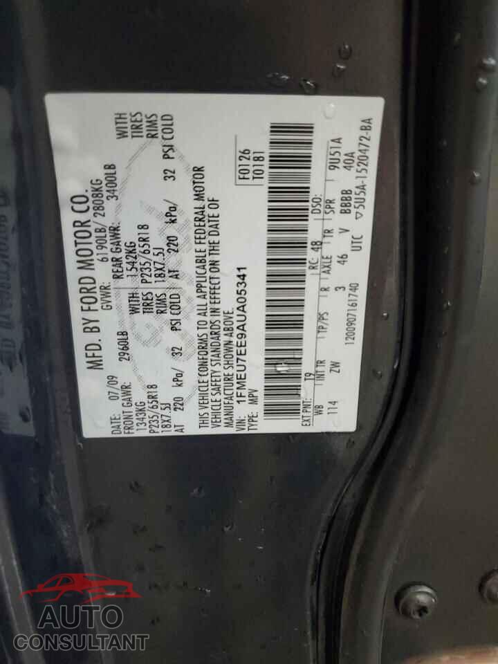 FORD EXPLORER 2010 - 1FMEU7EE9AUA05341