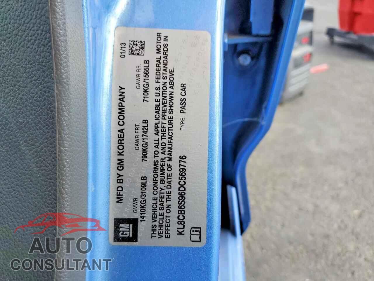 CHEVROLET SPARK 2013 - KL8CB6S96DC569776