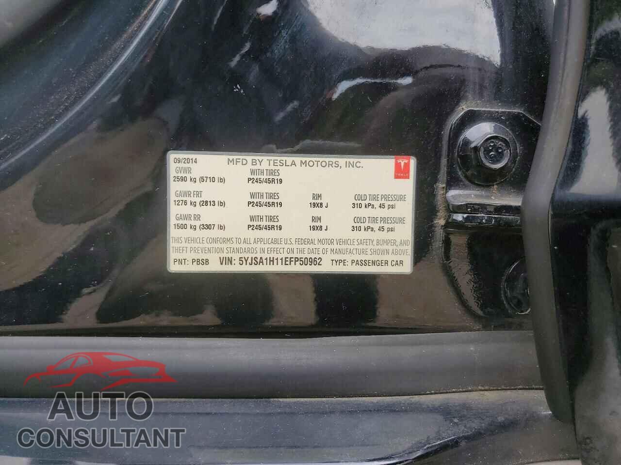 TESLA MODEL S 2014 - 5YJSA1H11EFP50962