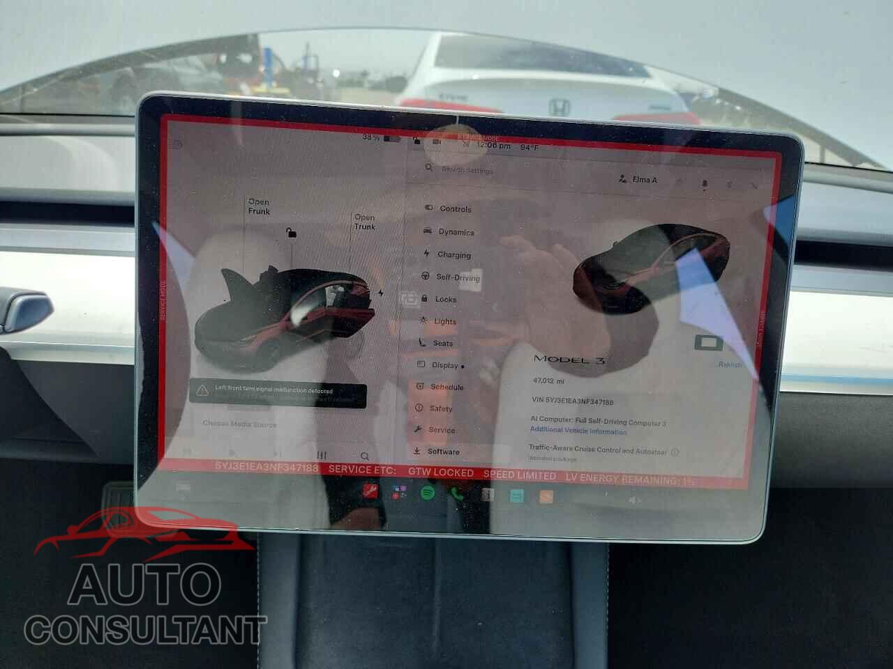 TESLA MODEL 3 2022 - 5YJ3E1EA3NF347188