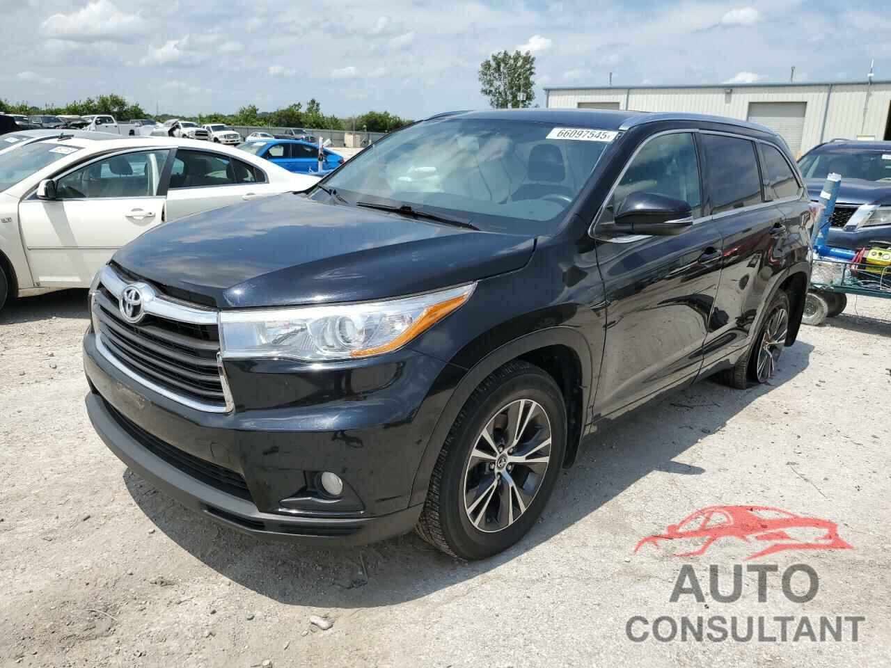 TOYOTA HIGHLANDER 2016 - 5TDJKRFH2GS345134