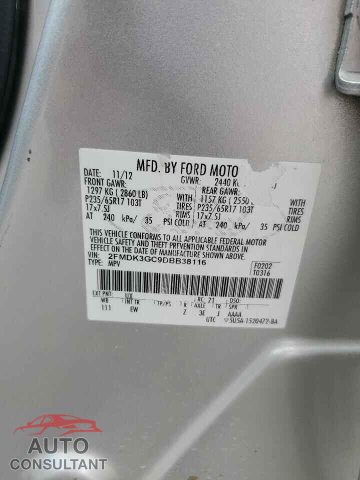 FORD EDGE 2013 - 2FMDK3GC9DBB38116