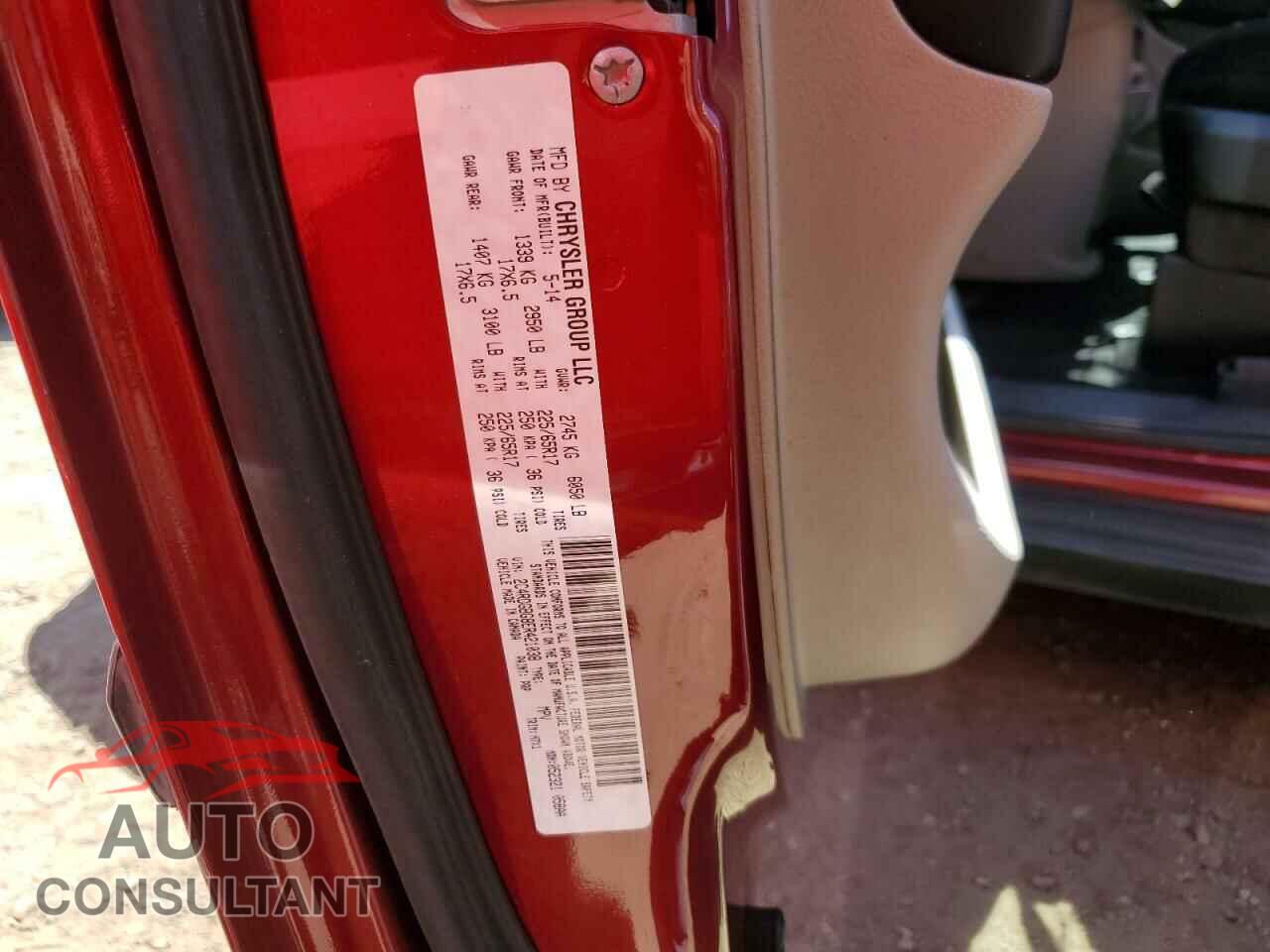 DODGE CARAVAN 2014 - 2C4RDGBG8ER421038