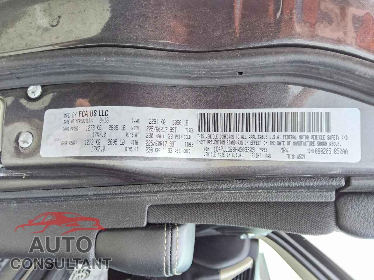 JEEP CHEROKEE 2017 - 1C4PJLCB8HW503309